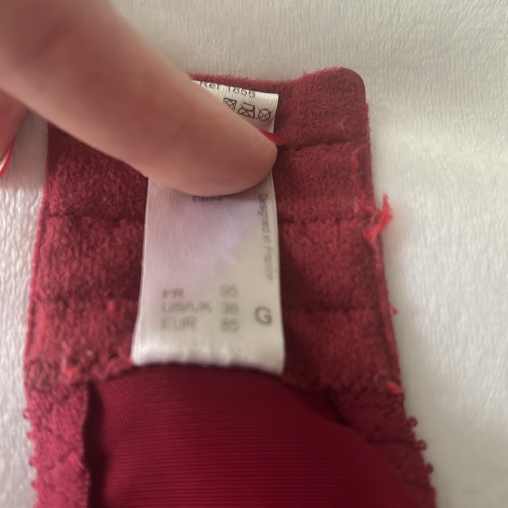 EMPREINTE Elegant Maroon Lace Bra 38G - Picture 3 of 7